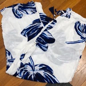 Gap floral palazzo pants sz M